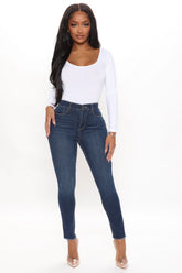 Next Level No Gap Skinny Jeans - Dark Wash Ins Street